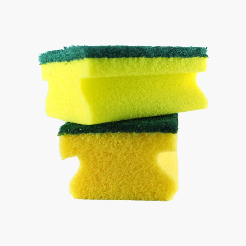 Dishwashing sponge kitchen scouring pads protects nails and fingers