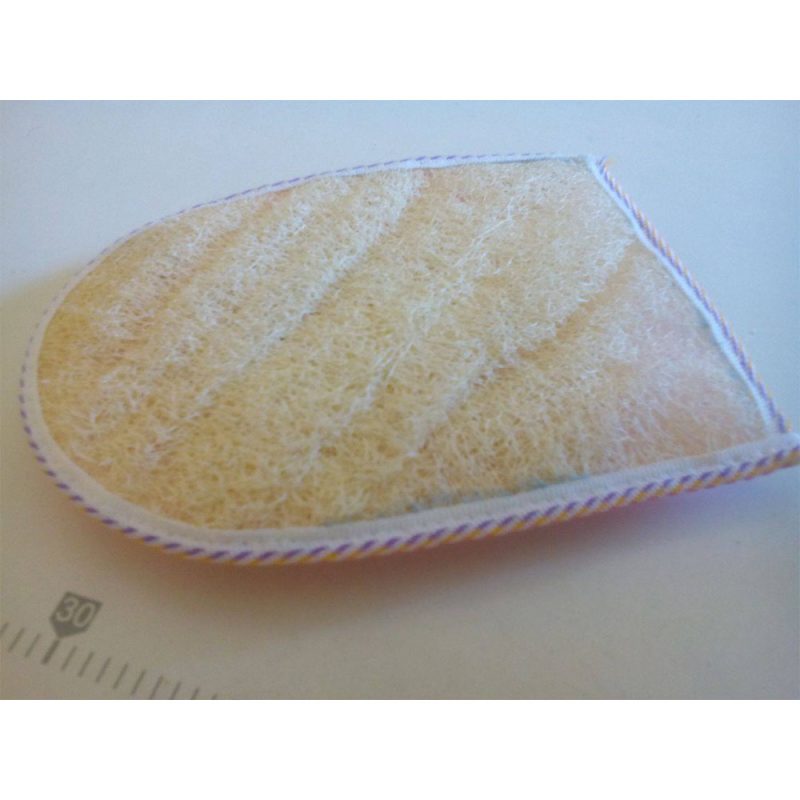Exfoliating loofah shower gloves scrubbing with polyester side - Image 3