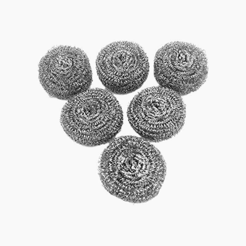 Stainless steel cleaning balls wool sponge scourer for kitchen