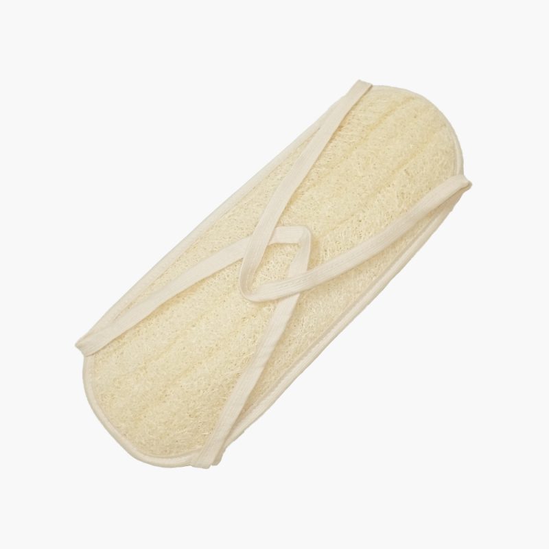 Exfoliating loofah back scrubber sponge with pure cotton fabric - Image 2